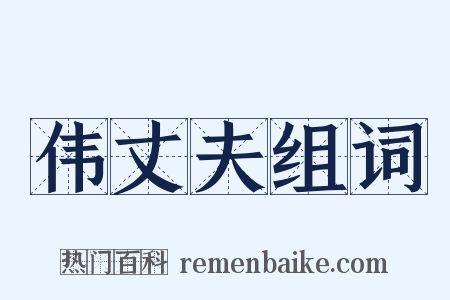 伟丈夫组词是什么意思的图片